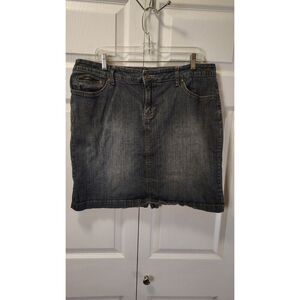 Sonoma Goods For Life Dark Wash Denim Mini Skirt Size 16